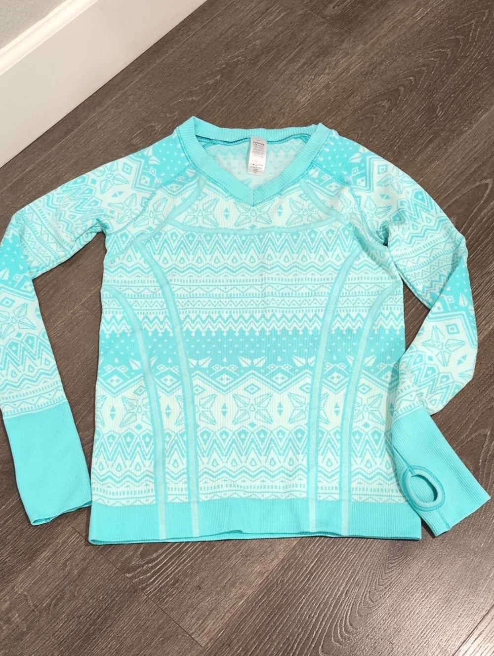 Ivivva Aqua Ribbed Long Sleeve